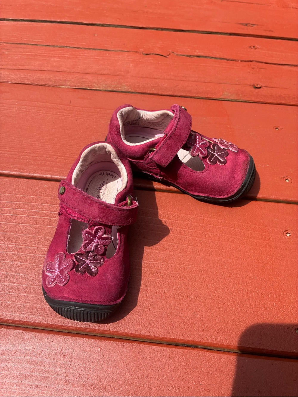 Stride Rite Pink Floral Mary Jane Toddler Shoes size 5.5